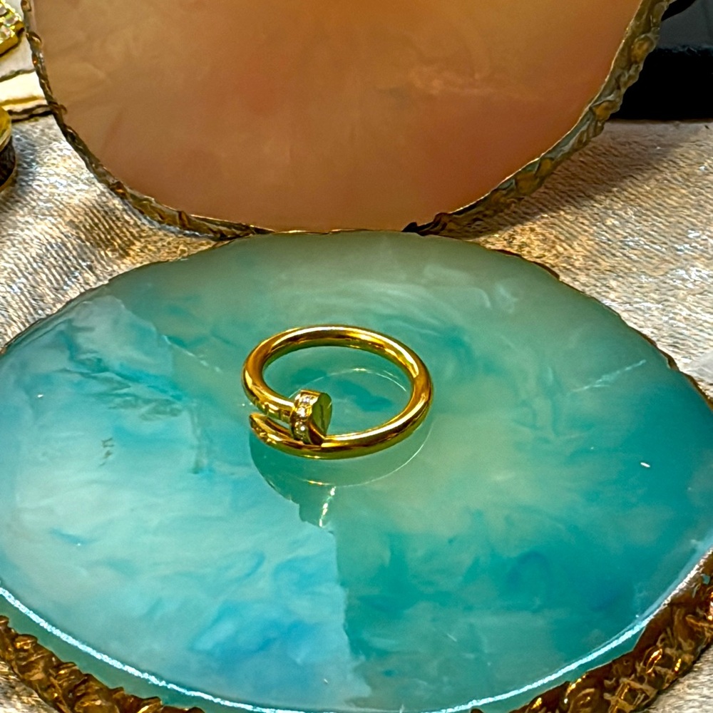 Stainless steel nail ring  size 7